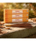 Encens Goloka Nag Champa Agarbatti – Lot de 3 Boîtes sur un muret en pierre