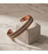 Bracelet Cuivre et Aimants – Décor Petites Torsades sur cube