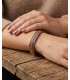 Bracelet Cuivre et Aimants – Décor Petites Torsades porté