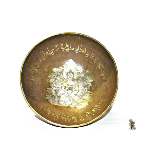 Bol chantant Tibétain - Bouddha Healing - 29cm - 7 métaux traditionnels